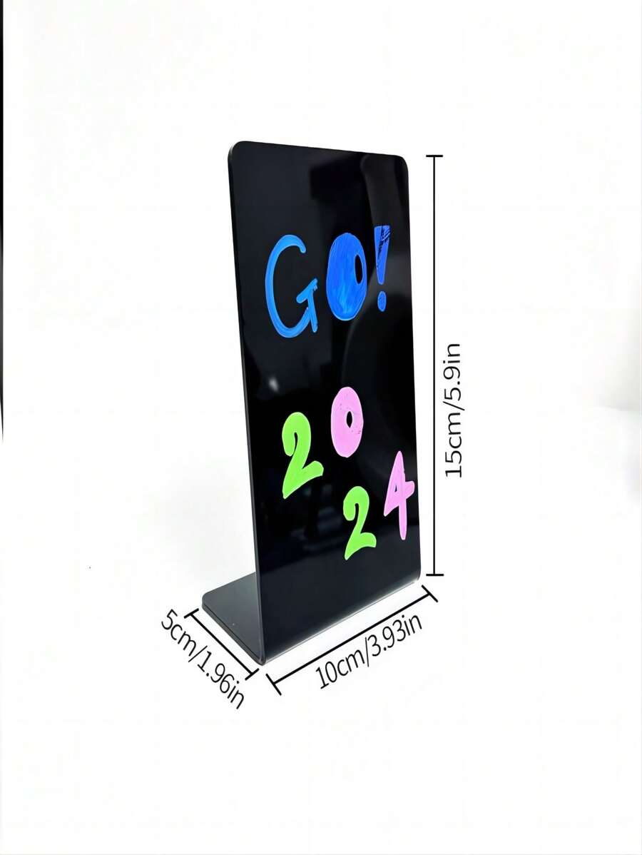 LShaped Blackboard Signboard, Acrylic Blackboard Buffet Label, Small