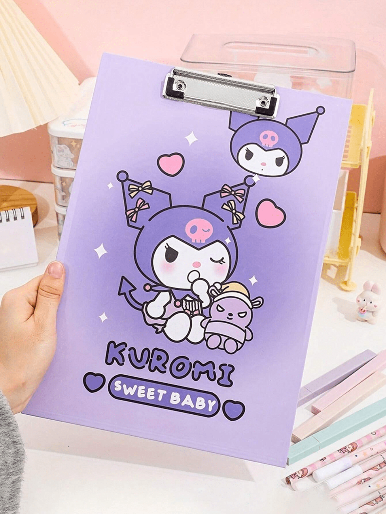 1Pc A4 Cartoon Pom Pom Purin Anime Character Note Clipboard Kitty Cat