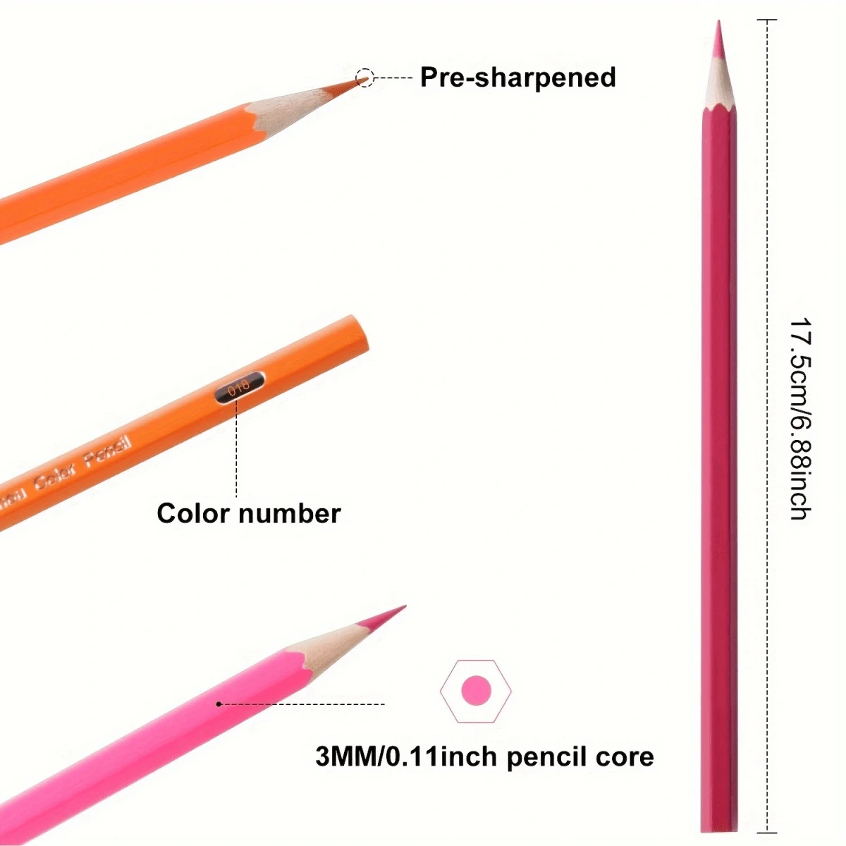 KALOUR 48 Colored Pencils, Easy Sharpening Colored Pencil Set For