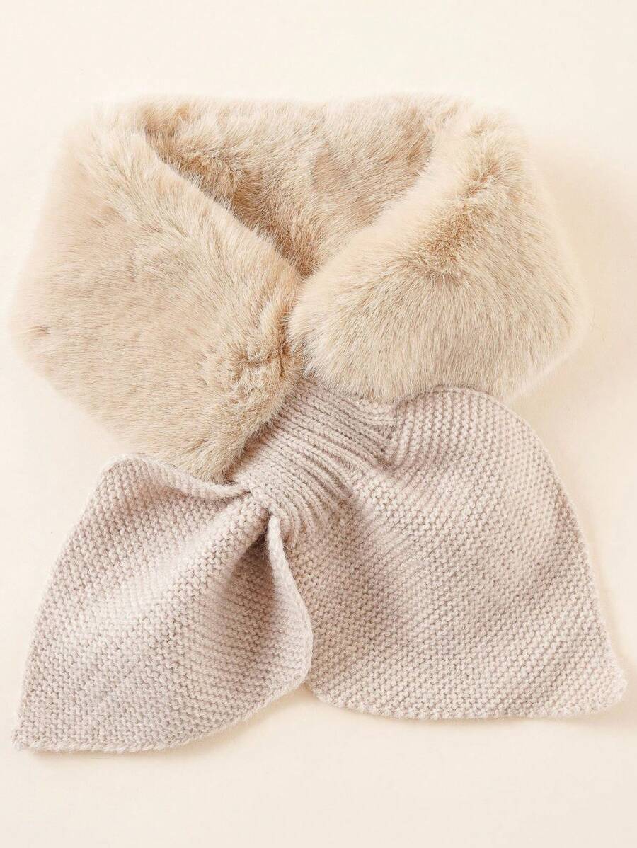 1pc Big Kids Plush Scarf, Suitable For Daily Use