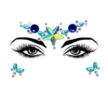 Miếng dán mặt sáng lấp lánh 3D Rhinestone cho lễ hội trang điểm đồ trang sức dán trên mặt pha lê đá quý đồ trang sức kim cương trang trí - Nhiều màu - Xem 46