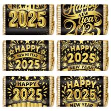60 件迷你 2025 新年糖果棒包装、糖果贴纸、巧克力棒包装标签、新年包装贴纸 - 彩色 - 查看 1