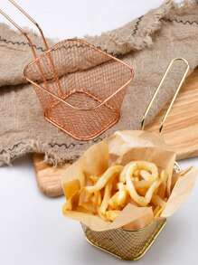 1 件/4 件不锈钢迷你方形炸篮、可重复使用的支架、炸薯条架、炸薯条篮、小吃篮、迷你炸薯条篮、厨房小工具、食品卡车、适用于炸薯条和小吃、美式风格、食品服务设备、鸡翅油炸食品、厨房和餐厅派对烧烤餐具架，非常适合各种家庭聚会、派对和其他场景中的各种油炸产品。 - 彩色 - 查看 13