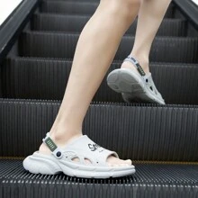 New Summer Men's Casual Indoor/Outdoor Thick-Sole Slide Sandals, For Beach