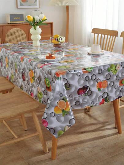1pc Premium PVC Tablecloth, Modern Minimalist Style, Thickened Waterproof & Oil-Proof Easy To Clean, Suitable For Home, Living Room, Kitchen, Dining Table, Coffee Table Decoration, Protect Tabletop, Suitable For Wedding, Christmas, Party