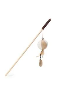 1 件多功能猫玩具，木棍上的黄麻布老鼠猫逗猫棒，手持互动猫羽毛玩具，猫用品，帮助锻炼猫咪 - 彩色 - 查看 5