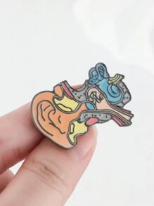 1 件彩色耳科耳珐琅别针胸针，适合医生，可爱医疗翻领挂绳，外套包徽章配件，适合学生收藏的礼物 - 彩色 - 查看 2