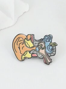 1 件彩色耳科耳珐琅别针胸针，适合医生，可爱医疗翻领挂绳，外套包徽章配件，适合学生收藏的礼物 - 彩色 - 查看 4
