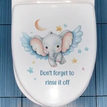 1 件彩色可爱淘气动物厕所贴纸，适用于厕所装饰、节日厕所和浴室装饰、最佳礼物、乙烯基墙贴、可移除贴纸 - 彩色 - 查看 15