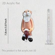 1pc Christmas Pendant New Acrylic Naughty Santa Claus Christmas Tree Pendant Santa Claus Christmas Tree Pendant Gift American Character Decoration Gift,Christmas,Naughty Christmas,Christmas Character