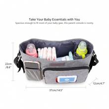 Baby Stroller Bag, Shoulder Diaper Bag, Maternity And Baby Travel Outdoor Stroller Organizer