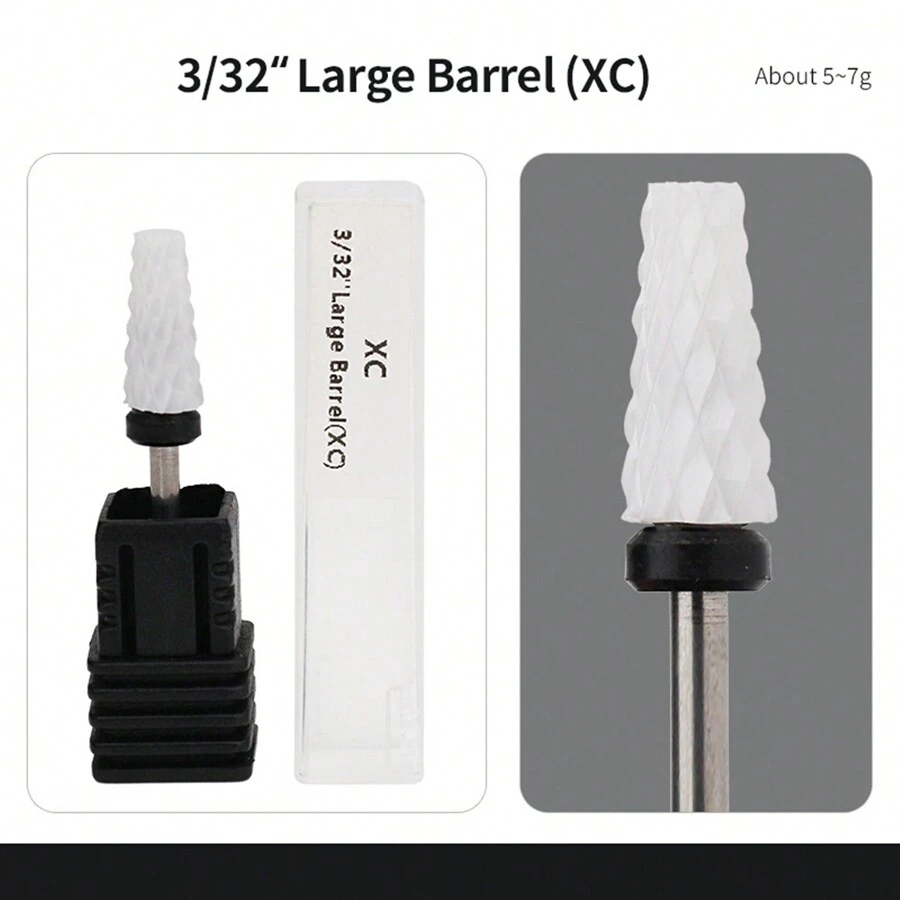 1 件套修甲套装铣刀陶瓷电钻修甲钻头去除凝胶清漆工具 TCSXPT-XC - 黑色 - 查看 1