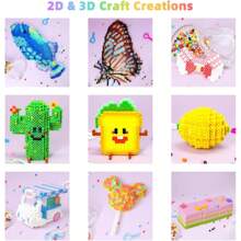 5000 Stück 5mm Bügelperlen DIY Set, 24 Farben Vergoldete Pixel Art Perlen, 3D Puzzle Schmuckbasteln Handgemachtes Geschenk Bügelperlen Set