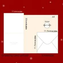 Thiệp Giáng sinh, 1 gói thiệp quà tặng Giáng sinh nhỏ bật lên kèm nhãn dán phong bì, thiệp chúc mừng ngày lễ 3D dễ thương, ông già Noel, người tuyết, tuần lộc, cây thông Noel, bộ số lượng lớn, thiệp Giáng sinh cho trẻ em, đồ trang trí Giáng sinh và đồ dùng tiệc tùng - Nhiều màu - Xem 4