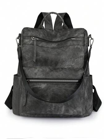 Grande zaino in morbida pelle da 2025, dal design semplice, moda da viaggio per donne, versatile zaino casual antieffrazione