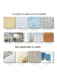 1 Giá treo máy sấy tóc nhẹ gắn tường mới, Giá để đồ phòng tắm không thủng, Tổ chức lưu trữ máy sấy tóc, Phụ kiện phòng tắm phòng ngủ, Giá để đồ phòng tắm - màu đen - Xem 9