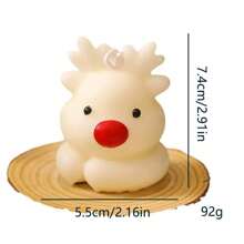 1pc Handmade Christmas Snowman & Deer Shaped Scented Candle, May Have Slight Color Difference Home Decor Christmas Decorations Room Decor, Christmas Gifts