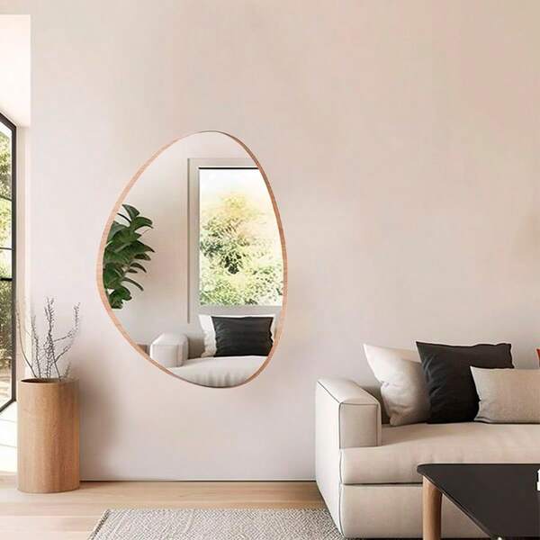 Espelho Orgânico Madeira 104x80 Moderno