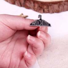 1 chiếc ghim ve áo tráng men Pro-Choice, trâm cài kim loại trơn, phụ kiện thời trang cổ áo, trang trí ba lô, huy hiệu đeo hàng ngày - Bạc - Xem 5