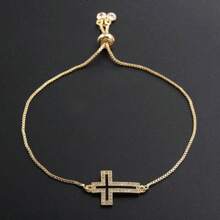New Simple Design Cross Zirconia Micro-Inlaid Bracelet Elegant Versatile Female Jewelry
