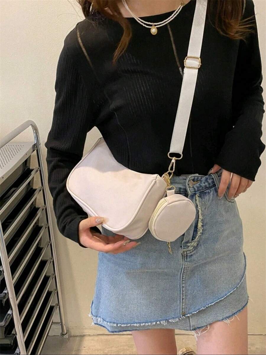 女士通勤斜挎包 优质皮包 时尚挎包 男女单肩包 轻便 商务休闲灯芯绒斜挎包 带零钱包 适合少女 女大学生、新手和白领人士 非常适合办公室、大学、工作、商务、通勤、户外、旅行、郊游、女士包包 带小钱包