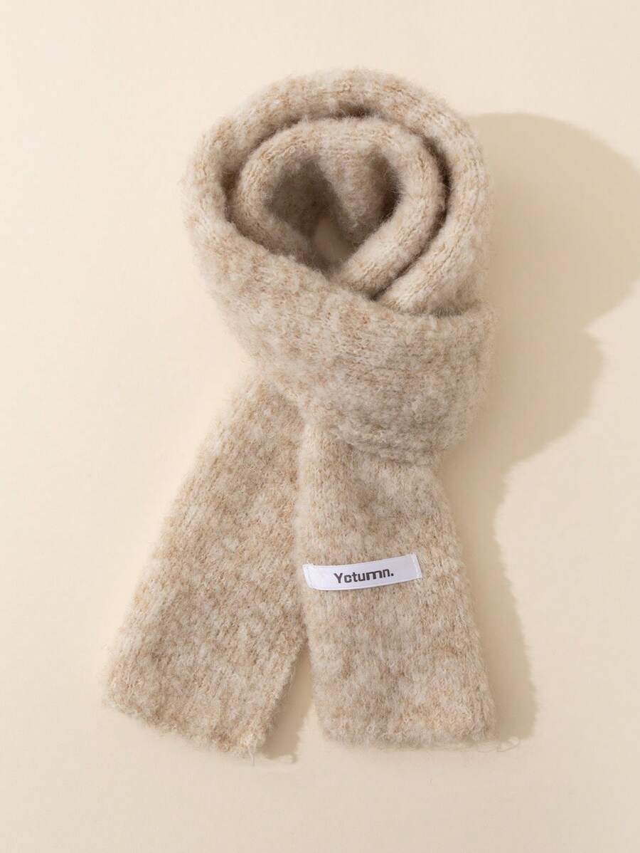 1pc Fashionable & Minimalist Kids Knitted Scarf, Versatile Neck Warmer