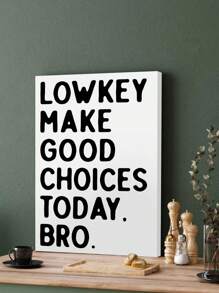 1pc Inspirational Classroom Poster - Frameless Canvas Art, Bohemian Rainbow And Positive Words, Suitable For Bedroom, Dining Room Or Office Decoration
