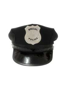 1 pieza Gorra de policía para hombre, accesorio de disfraz de uniforme - Multicolor - Ver 3
