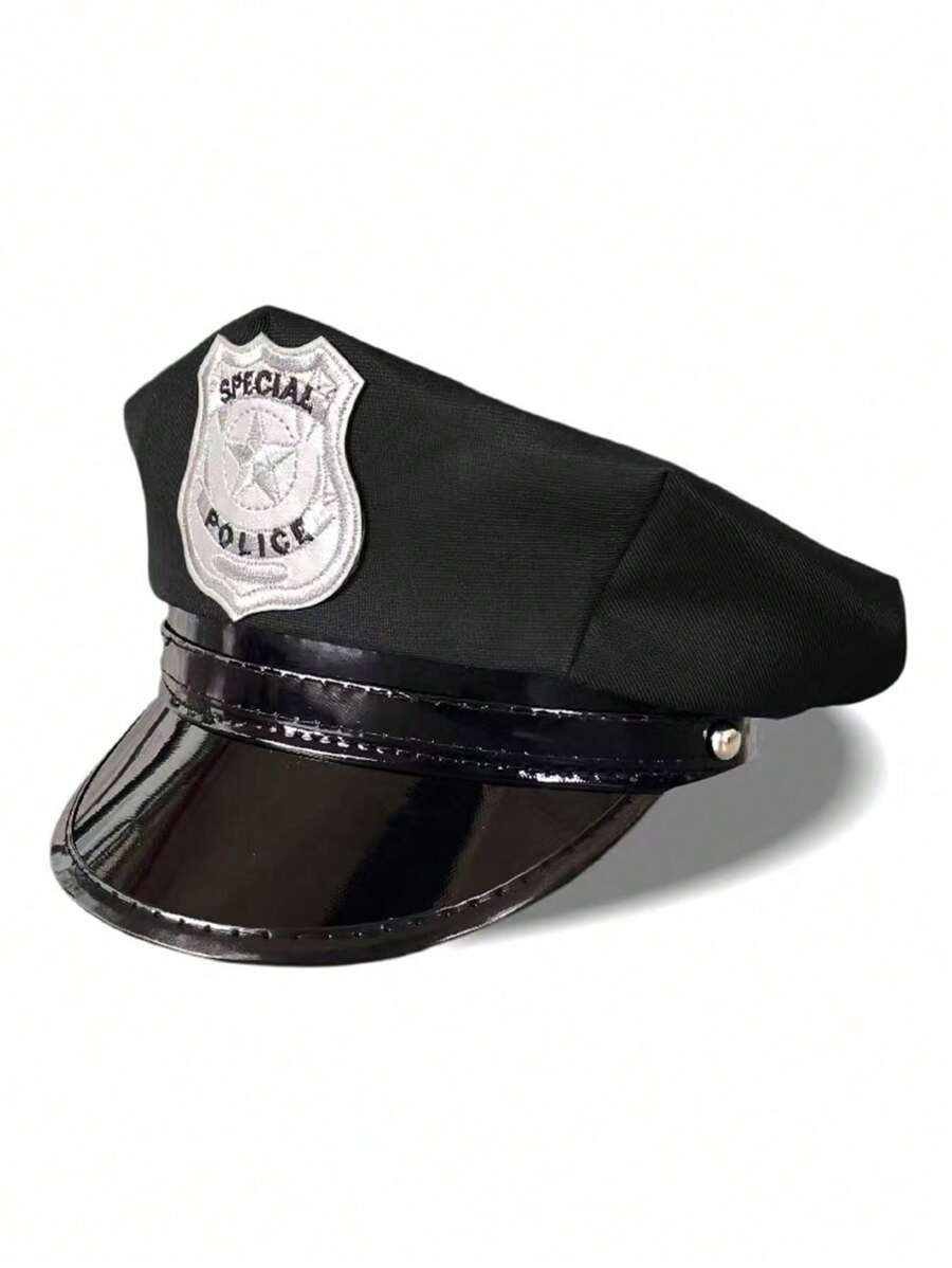 1 pieza Gorra de policía para hombre, accesorio de disfraz de uniforme - Multicolor - Ver 1