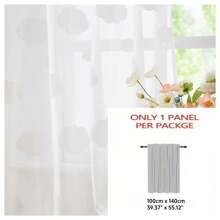 1 thanh rèm mỏng mềm mại và nhẹ có túi ở trên cùng chống bụi và nắng thích hợp cho phòng ngủ phòng khách phòng học phòng ăn nhà bếp giặt ủi ban công - trắng - Xem 10