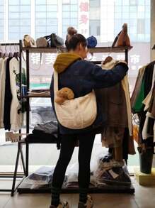 宠物背带包，适合猫狗户外使用 - 米色 - 查看 3