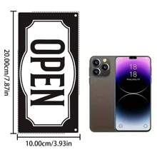 1 PEÇA Placa de Aberto de Dois Lados, Placa de Aberto/Fechado, Placa de Horário Comercial, Placa de Aberto para Negócios com Corda, Placa de Horário de Funcionamento para Paredes de Negócios, Janelas, Bares, Hotéis, Decoração Doméstica, Decoração de Quarto, Decoração de Parede