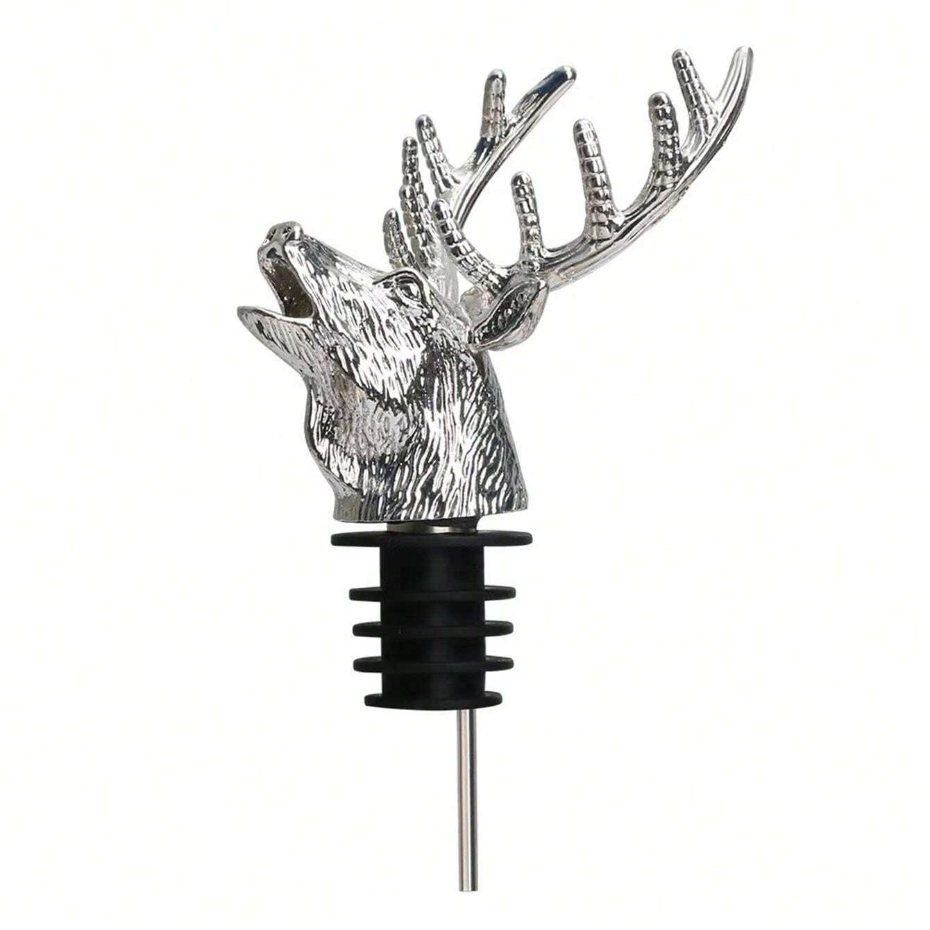 Customized Deer Head Metallized Bottle Stopper For Wine And Liquor