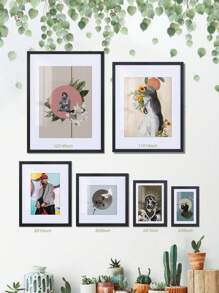 Luxury PVC Picture Frame In Classic Matte Black – High-Quality Shatter-Resistant Acrylic Glass, 4x6/5x7/8x8/8x10/11x14/12x16-Inch, Available In Multiple Sizes For Wall-Mounted Or Tabletop Display. Perfect For Enhancing Home Decor, 30x40/30x30/20x25/20x20cm, For Star/Moon