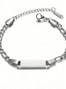 1 pièce Bracelet en acier de titane avec pendentif papillon personnalisé gravé en or et argent - élégant et charmant, convient pour un port quotidien ou en cadeau pour la Saint-Valentin, l'anniversaire, l'anniversaire de mariage