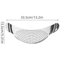 1pc/2pcs Stainless Steel Crescent Shaped Strainer, Stainless Steel Cutlery Drainer, Pasta Pot Colander, Oil Separator