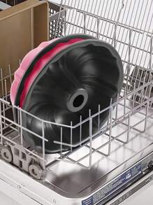 DeTODO Molde para Hornear Rosca Antiadherente Pasteles Panque Pan - Rosa - Ver 5