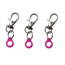 6 件硅胶挂环，助听器支架，电容笔，铅笔，圆珠笔，防丢扣保护环，带徽章卷轴的彩色笔夹，龙虾扣，适用于笔，文具，身份证挂绳，可调节项链挂绳可更换吊坠，方便医生，护士，办公室工作人员携带，钥匙链配件 - 彩色 - 查看 25