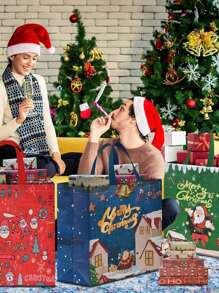 8pcs- Extra Large Christmas Gift Bags, Durable & Reusable Holiday Gift Packaging Solution - Opened Size Approx. Christmas Gift Bags, Christmas Gift Tags, New Year Gift Bags, Gift Wrapping, Gift Box Bags