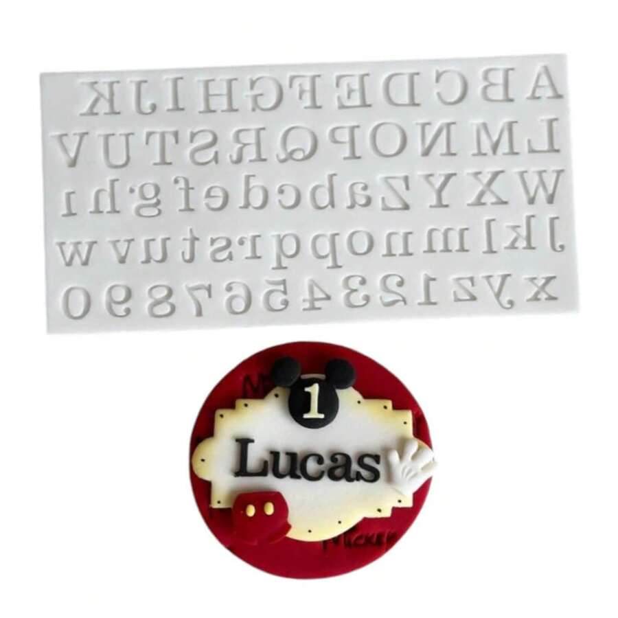 Uppercase And Lowercase Alphabet Silicone Mold Mod 5 - 白色 - 查看 1