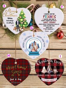 Customize Your Photo Greetings Exclusive Personalized Heart Shaped Ceramic Ornaments Custom Christmas Decorations With Photos And Names Perfect Holiday Gifts And Keepsakes To Enhance The Holiday Spirit And Create Precious Memories Birthday Graduation
