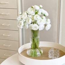 1/6 件人造毛茛花，香槟色假丝迷你毛茛散装假婚礼填充花，用于 DIY 散装花束、中心装饰、新娘送礼会装饰和装饰、蛋糕装饰顶部、结婚周年纪念装饰花、学校和毕业季装饰、户外、办公室、花园、婚礼 - 彩色 - 查看 7