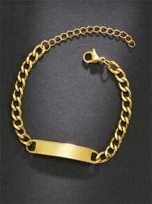 4 pulseiras de casal de aço inoxidável personalizáveis, podem gravar nomes ou datas, presente de aniversário/aniversário, material de volta às aulas
