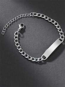 4 pulseiras de casal de aço inoxidável personalizáveis, podem gravar nomes ou datas, presente de aniversário/aniversário, material de volta às aulas