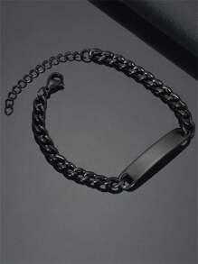 4 pulseiras de casal de aço inoxidável personalizáveis, podem gravar nomes ou datas, presente de aniversário/aniversário, material de volta às aulas