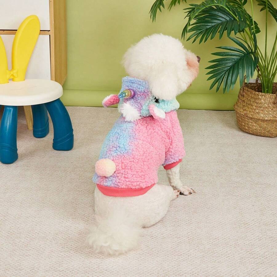 Pet Costume Clothing For Dogs Unicorn Hooded 2Leg Transformation