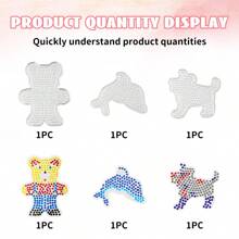 5000 Stück 5mm Bügelperlen DIY Set, 24 Farben Vergoldete Pixel Art Perlen, 3D Puzzle Schmuckbasteln Handgemachtes Geschenk Bügelperlen Set