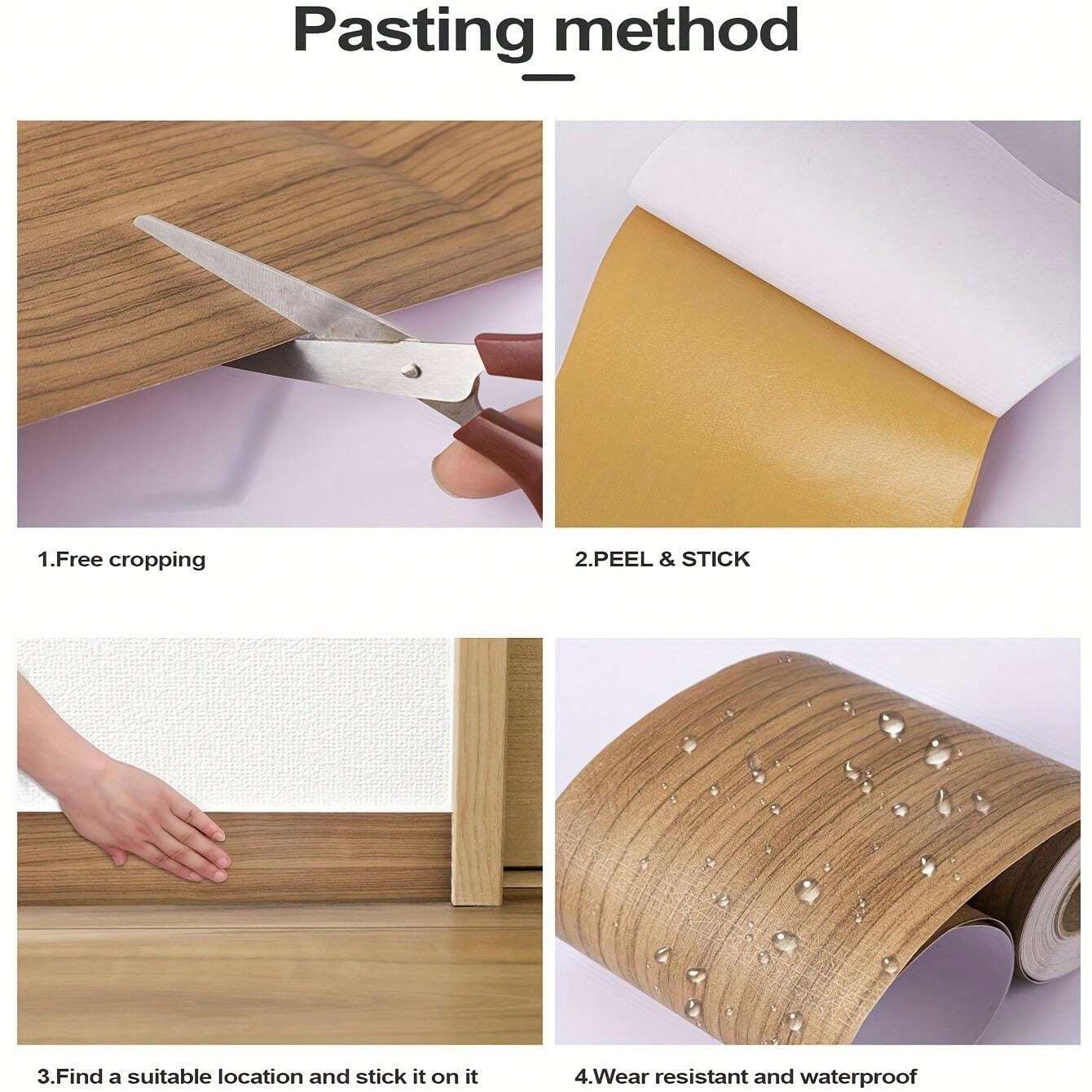 1 Roll 5mX10cm SelfAdhesive Wood Grain Edging Tape SelfAdhesive