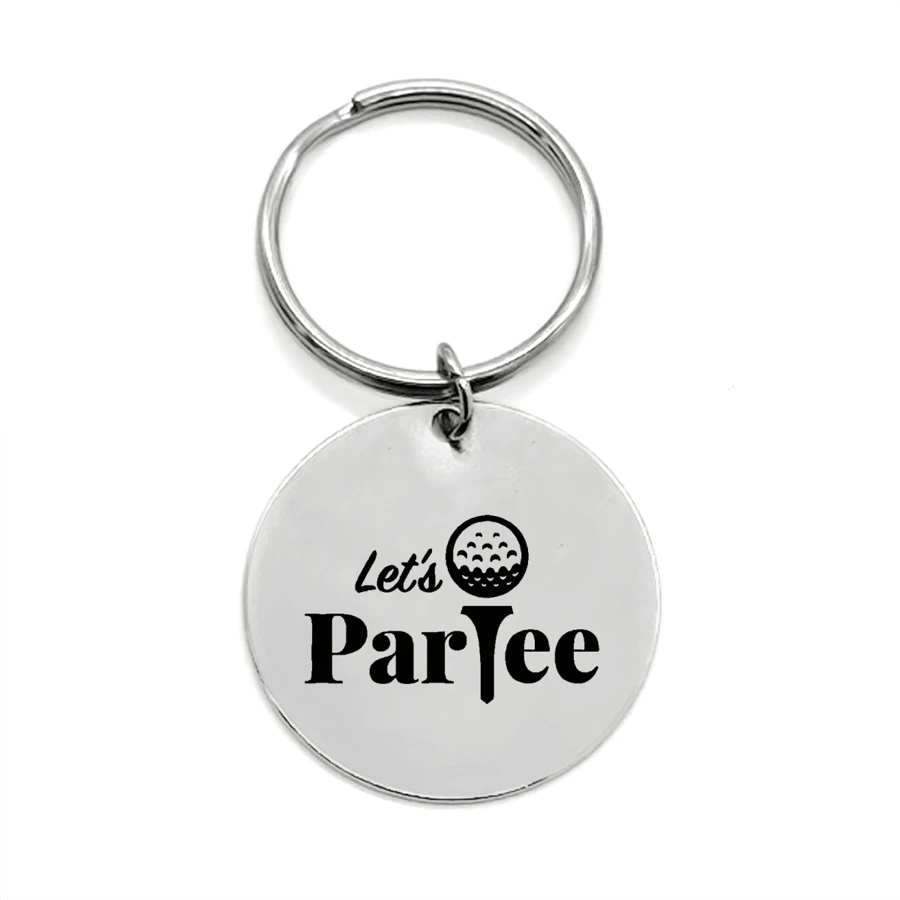 1 件创意“Let's Get Loud”高尔夫钥匙扣，不锈钢防水钥匙圈，男女通用高尔夫配件礼物，适合爱好者