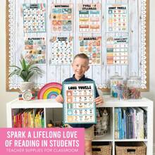 Retro 2 Phonics & Vowel Posters | Set Of 9 | Educational Posters - 白色 - 查看 9